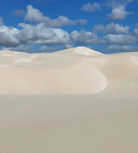 Dunas brancas do Deserto de Viana na Ilha da Boa Vista